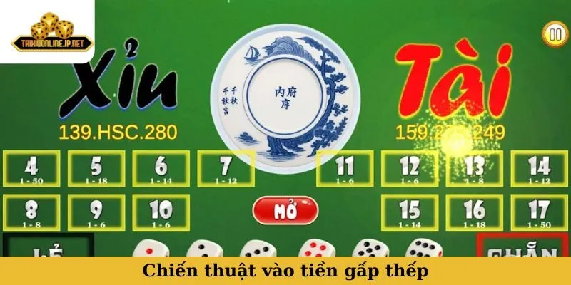 cách đặt cược tài xỉu Chiến thuật vào tiền gấp thếp